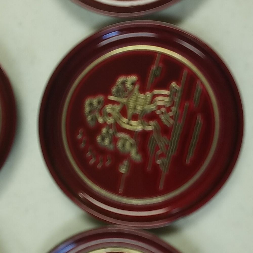 Japanese lacquerware coaster box set - Picture 5 of 5